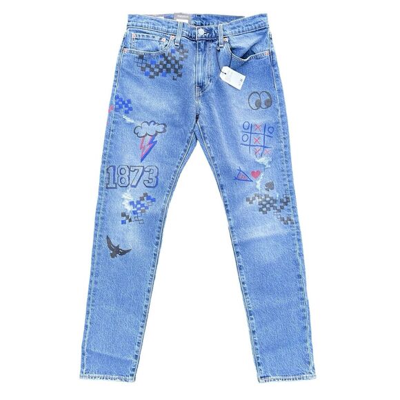 Levi's 512 Premium Slim Taper Fit Men's Blue Jeans Size 31 X 32 Denim NWT - Picture 9 of 17